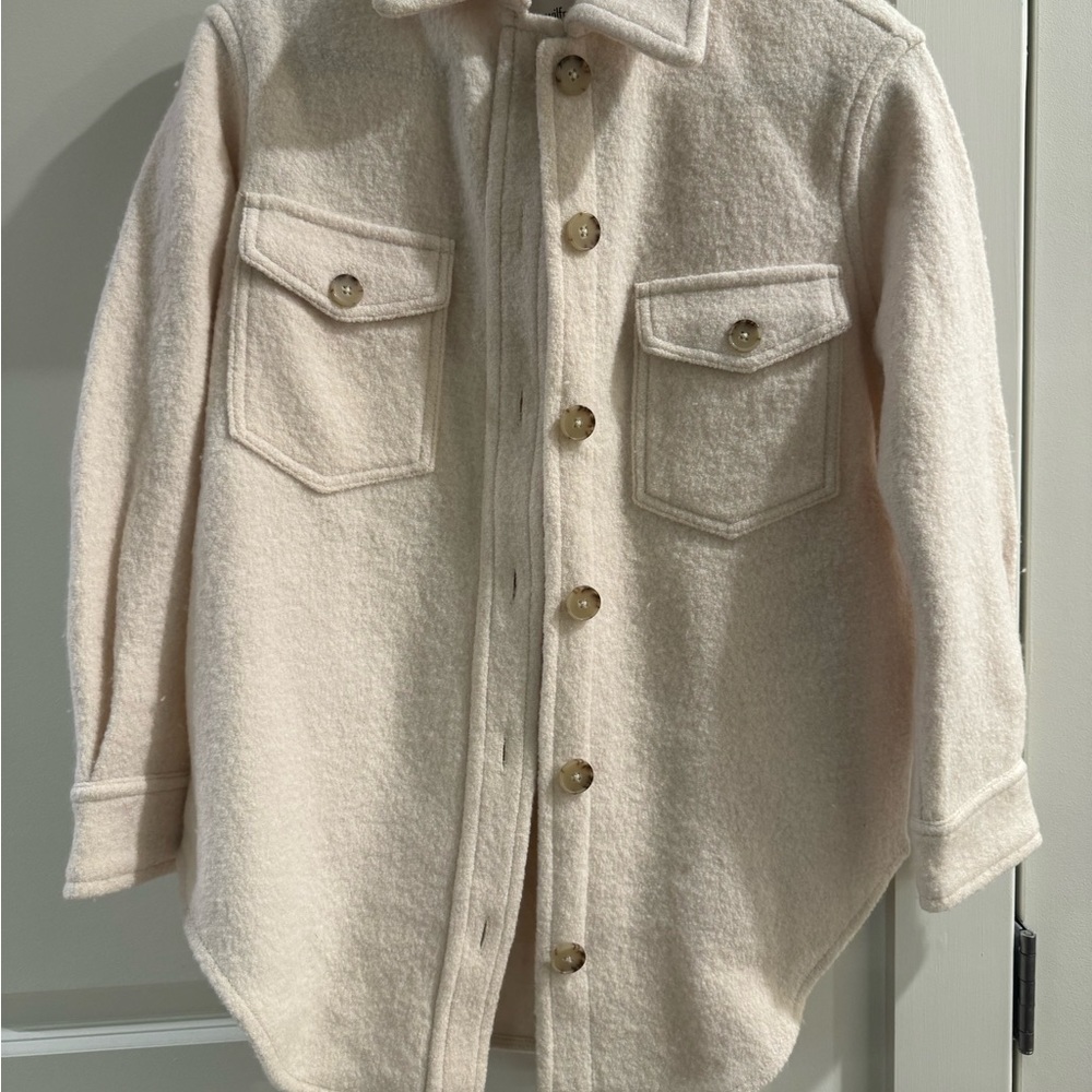 Aritzia Wilfred Free Ganna Shirt Jacket XXS in Oatmeal